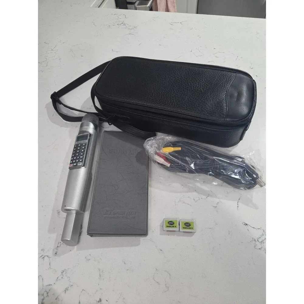Enter Tech MagicSing Karaoke Microphone Main Cable Case w/ 2 Chips & Book